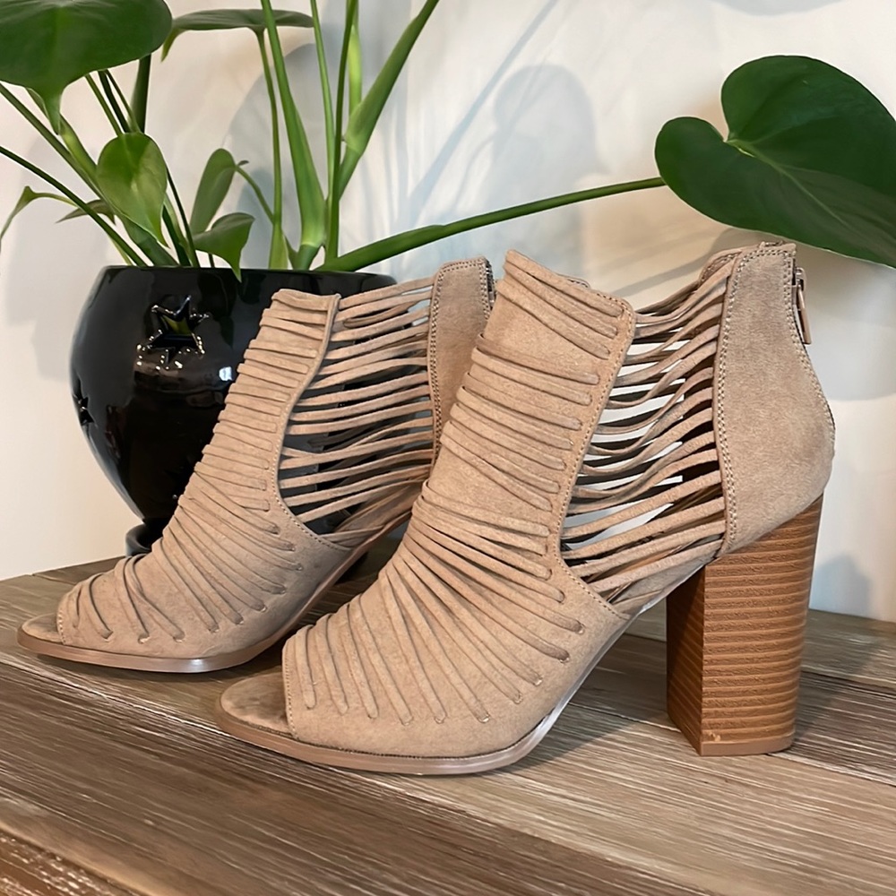 JustFab Booties - Tan - Size 7.5 *NWOT* Only tried on inside